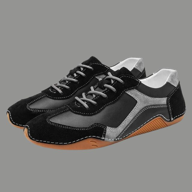 Ademende Sneakers van Echt Leer met Golfzool Ontwerp