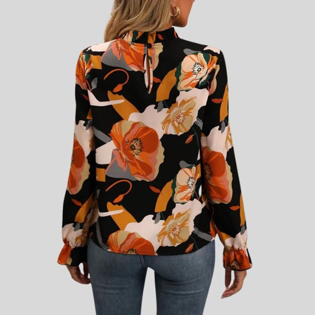 Elegante blouse met wijde mouwen