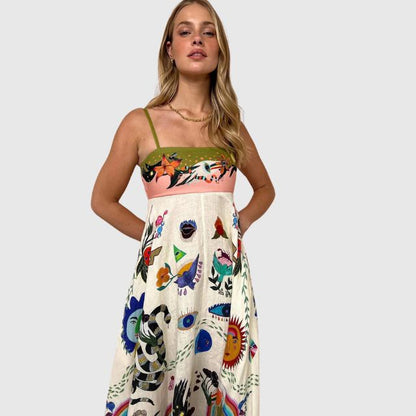 Maxi-jurk met speelse print