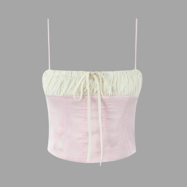 Bustier top met ruches