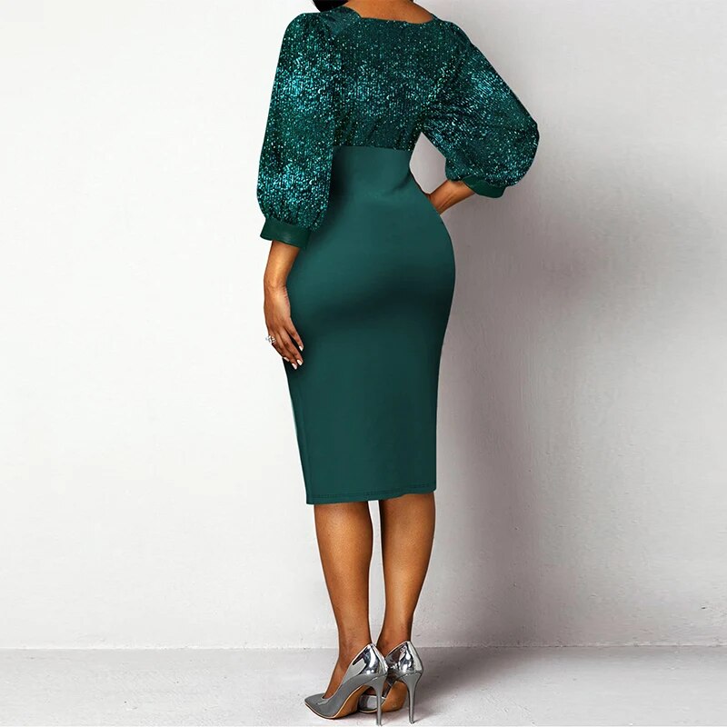 Peplum glimmende tas hippe jurk