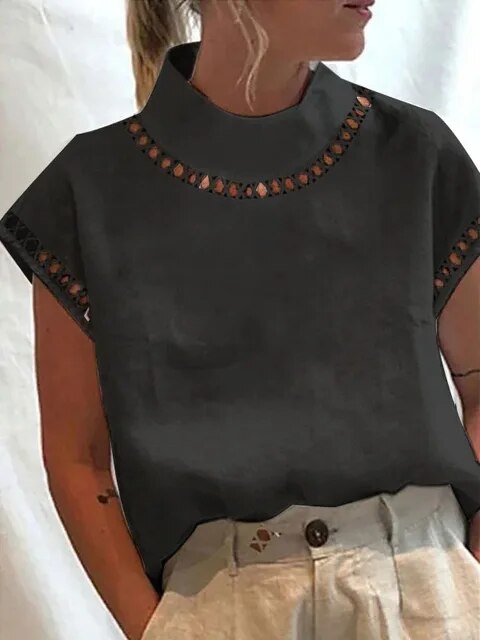 Oversized katoenen zomerblouse