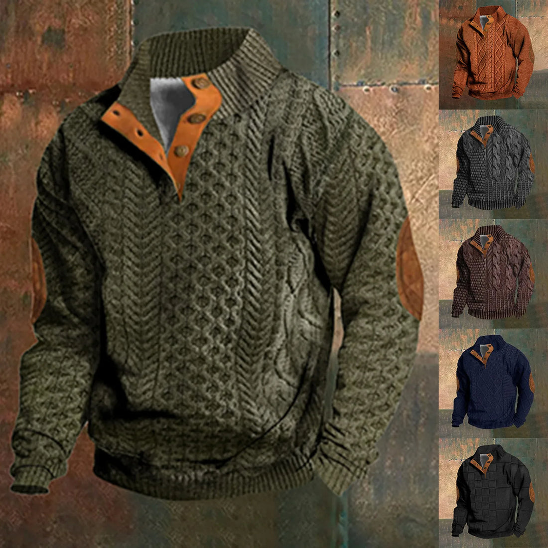 Casual retro kasjmier overhemd voor mannen