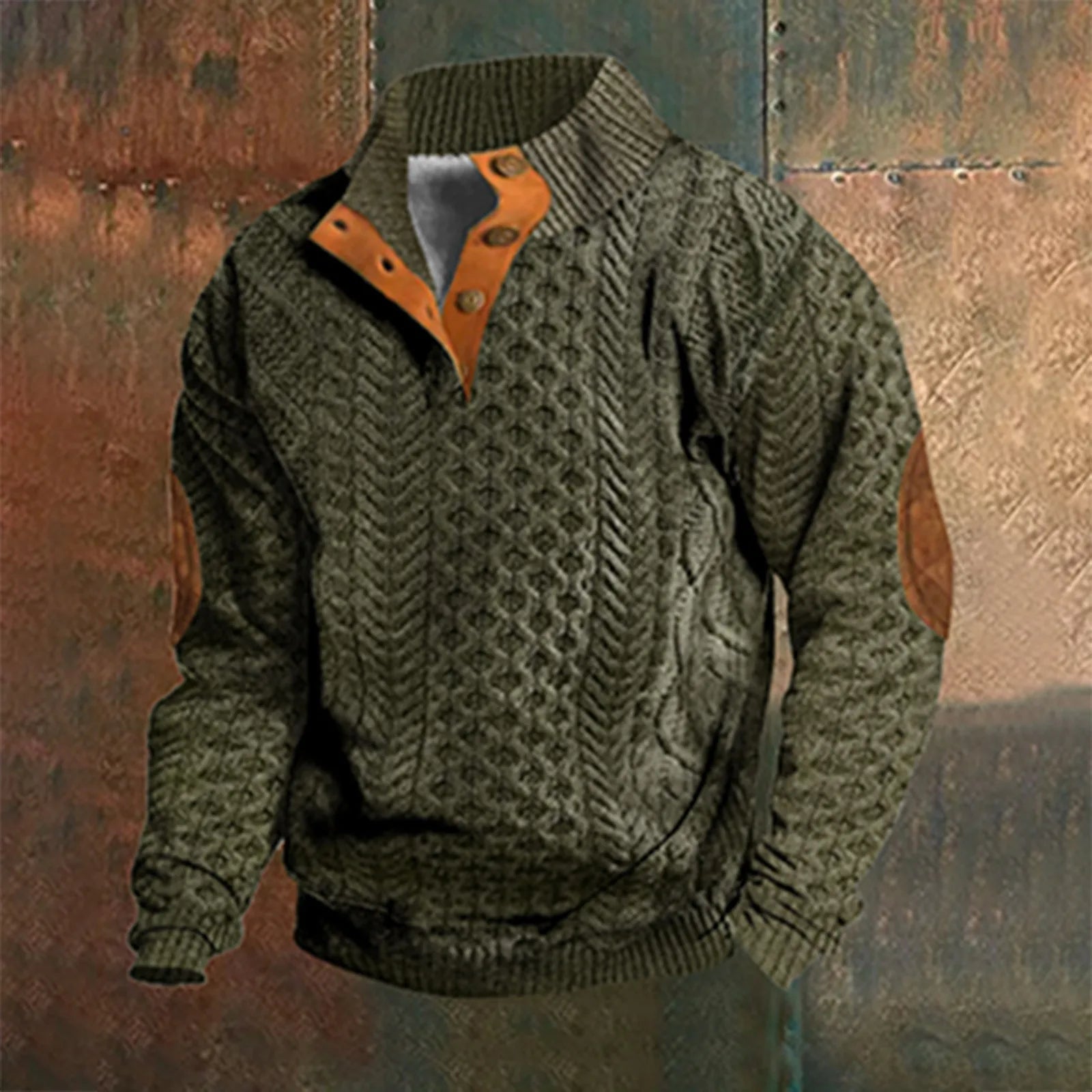 Casual retro kasjmier overhemd voor mannen