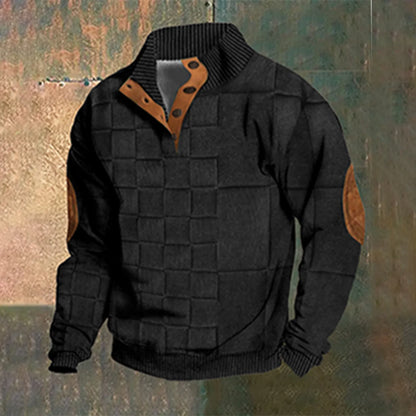 Casual retro kasjmier overhemd voor mannen