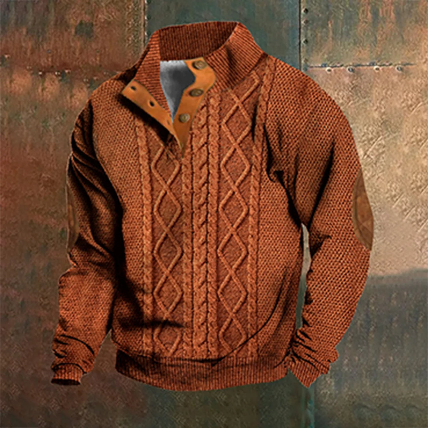 Casual retro kasjmier overhemd voor mannen