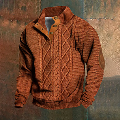 Casual retro kasjmier overhemd voor mannen
