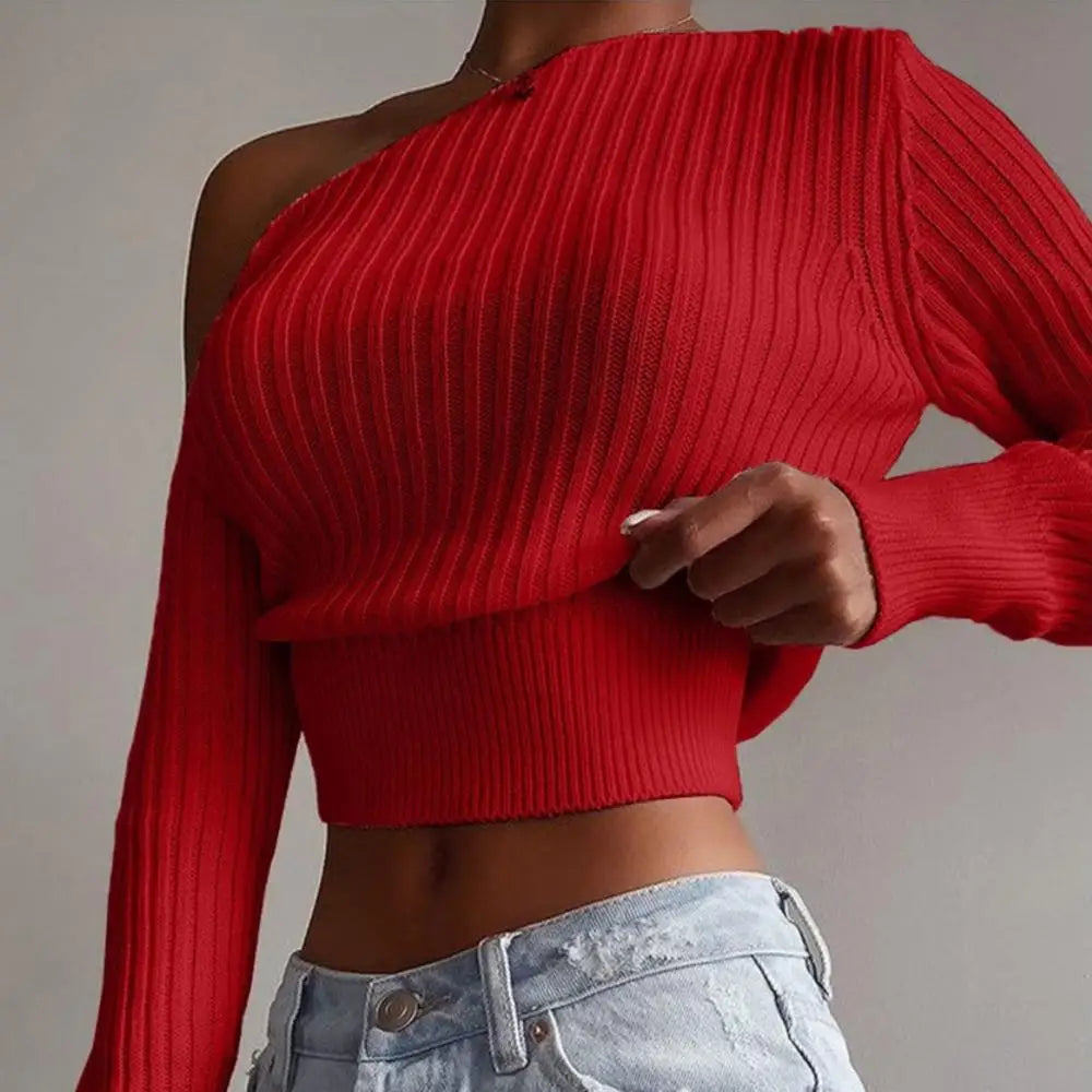 Off-shoulder trui