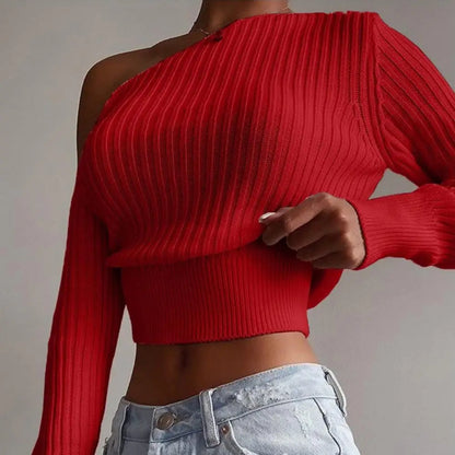 Off-shoulder trui