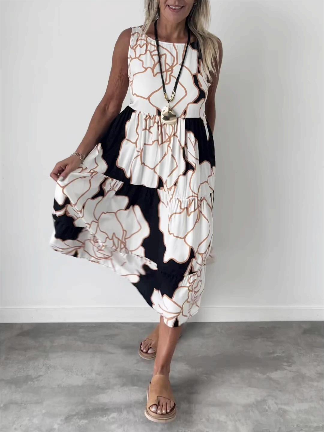 Eveline | Stijlvolle Jurk met Bloemenprint