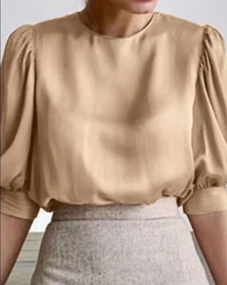 Luxueuze satijnen blouse