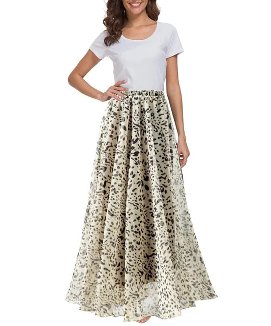 Zomerse maxirok met bloemenpatroon