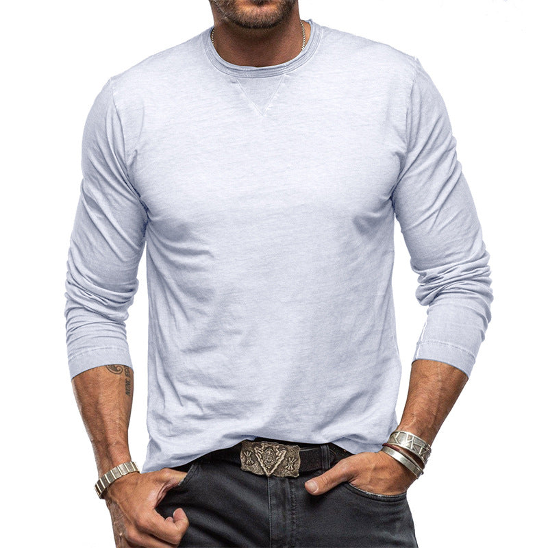 Katoenen T-shirt met lange mouwen voor mannen