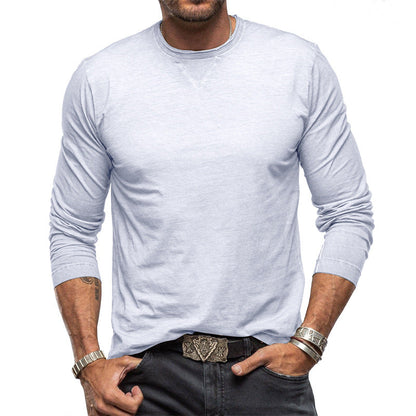 Katoenen T-shirt met lange mouwen voor mannen