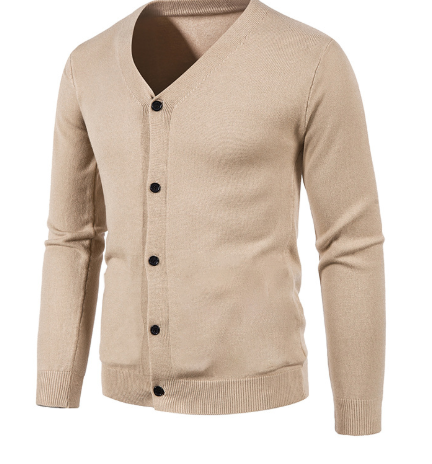 Grof casual jack met V-hals
