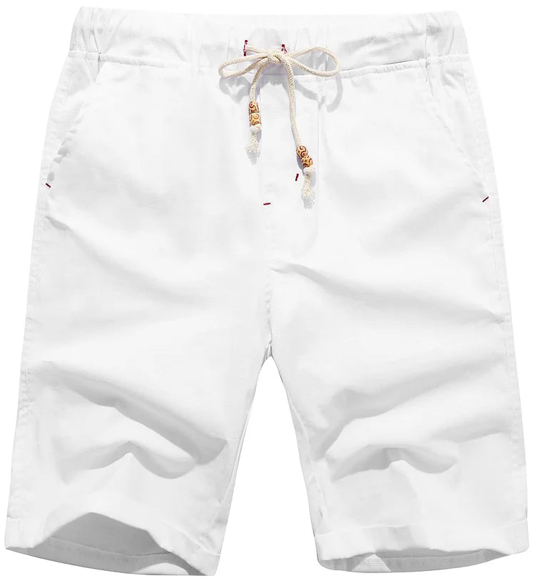 Linnen strandshort met trekkoord voor mannen