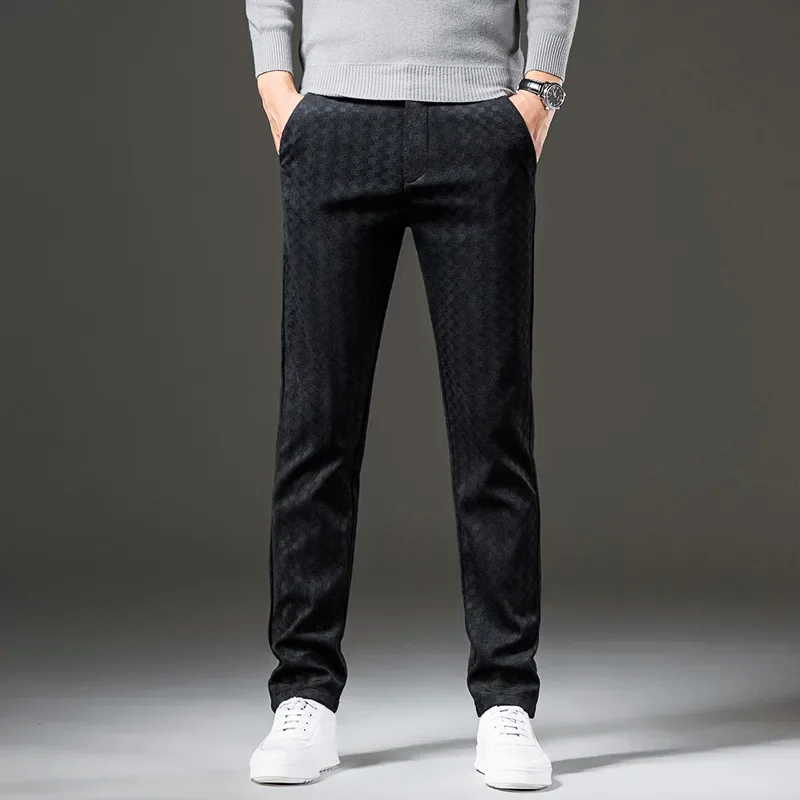 Geruite corduroy broek