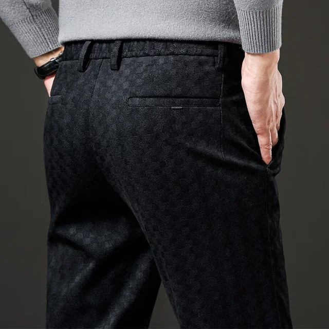 Geruite corduroy broek