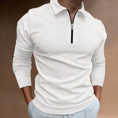 Heren-T-shirt nieuwe rits lange mouw