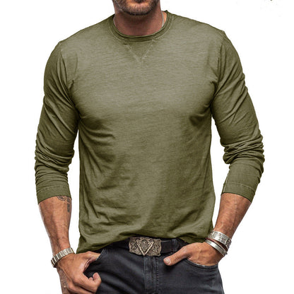 Katoenen T-shirt met lange mouwen voor mannen