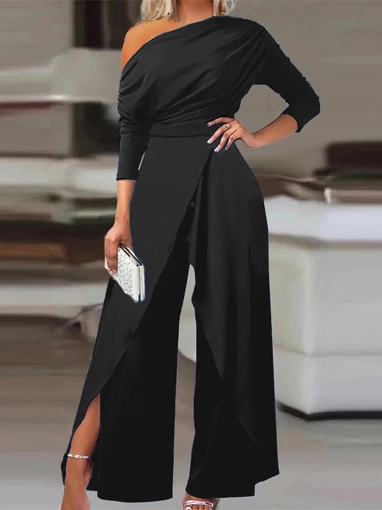 Off Shoulder jumpsuit voor vrouwen