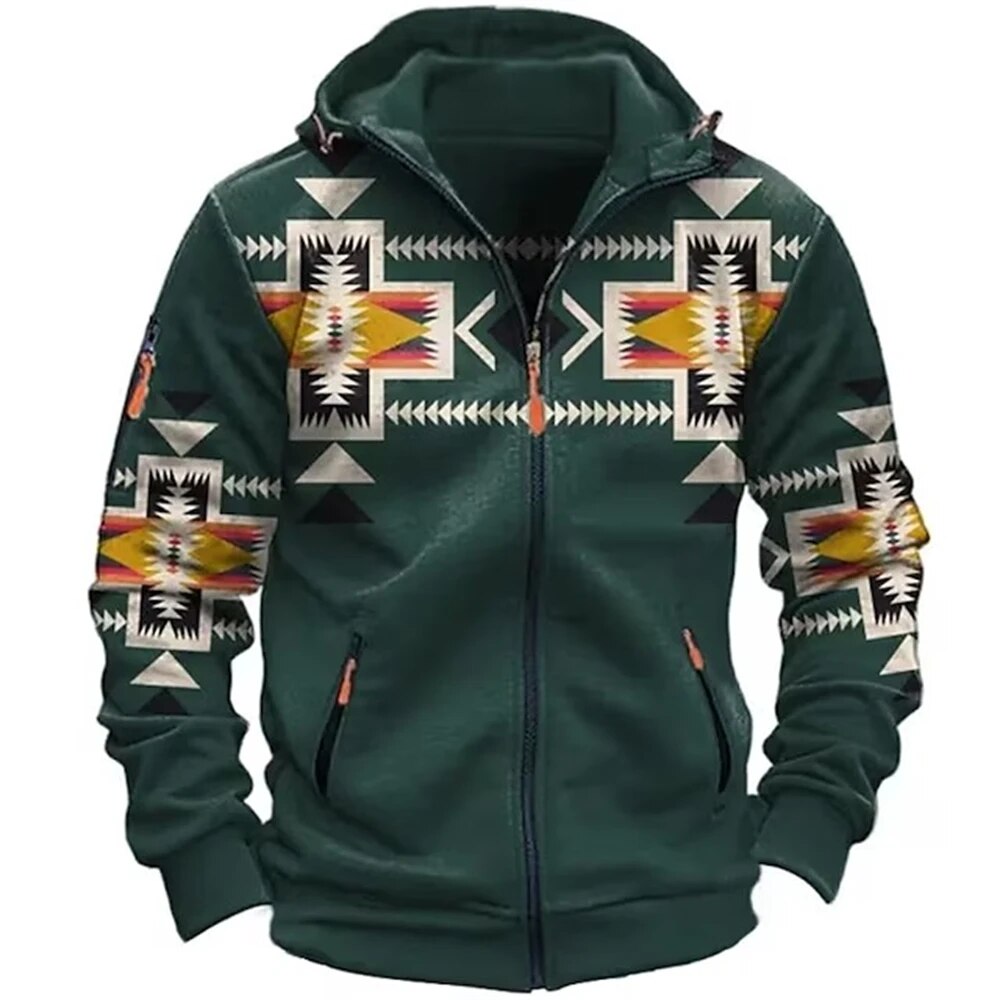 Retro Outdoor Jas Vintage Heren Hoodie