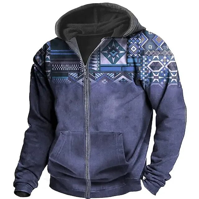 Retro Outdoor Jas Vintage Heren Hoodie