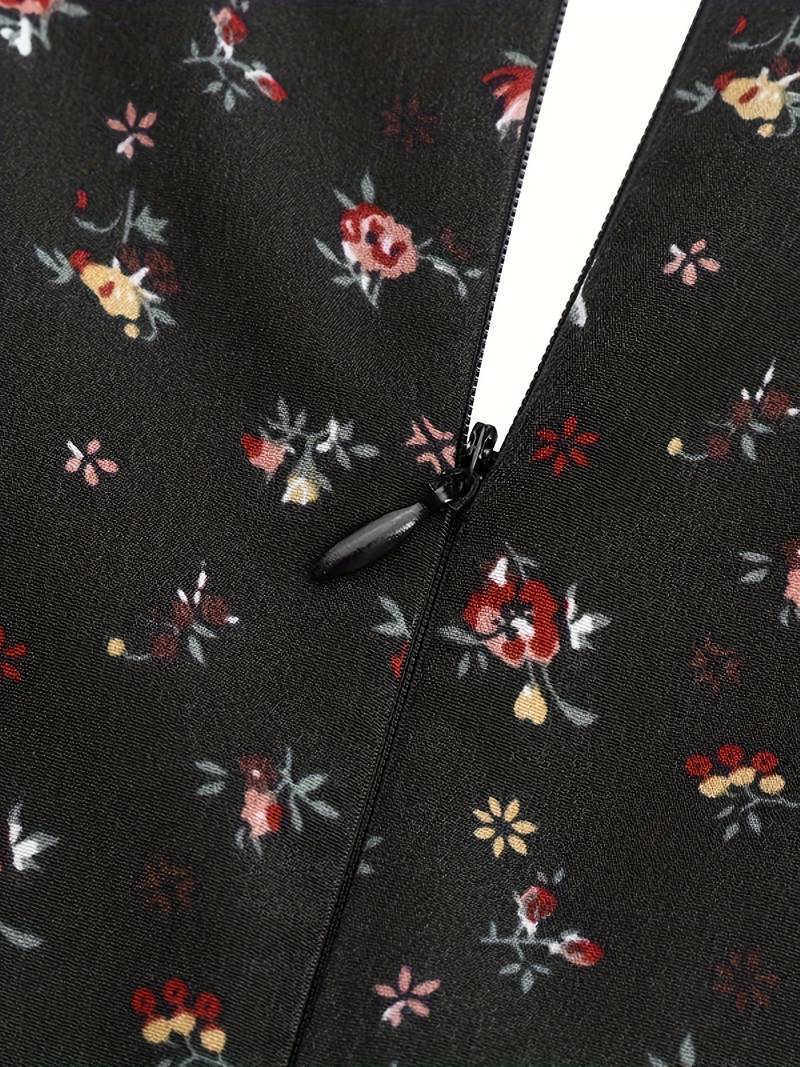 Gespreide jurk met bloemenprint