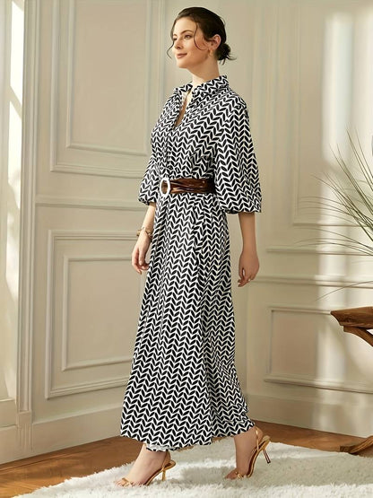 Maxi-jurk met geometrische print