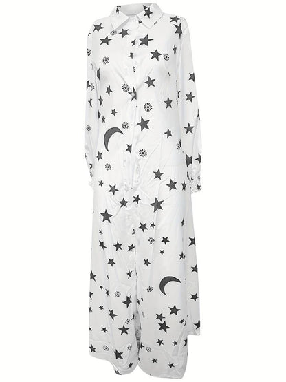 Gestreepte overhemdjurk met kleurblok