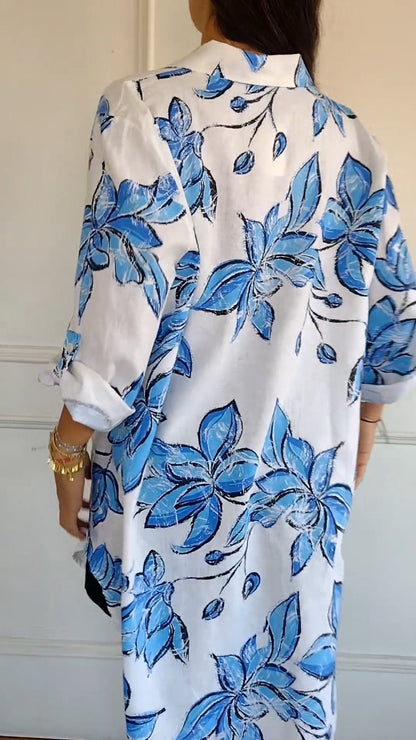 Elegante overhemdjurk met print