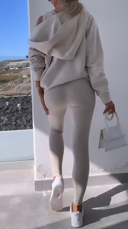 Pien | Elegant Vest met Sweatshirt met Capuchon Set