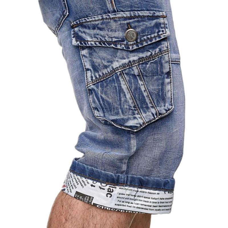 Cargo denim broek