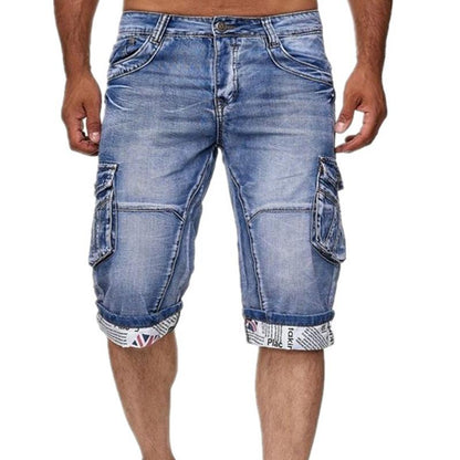 Cargo denim broek