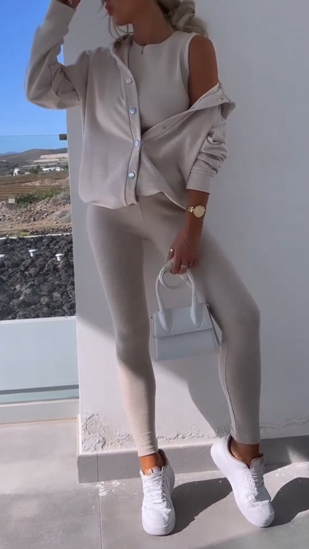 Pien | Elegant Vest met Sweatshirt met Capuchon Set