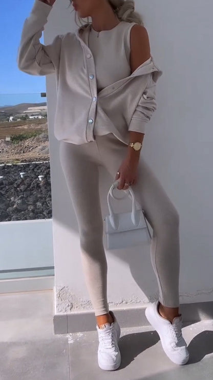 Pien | Elegant Vest met Sweatshirt met Capuchon Set