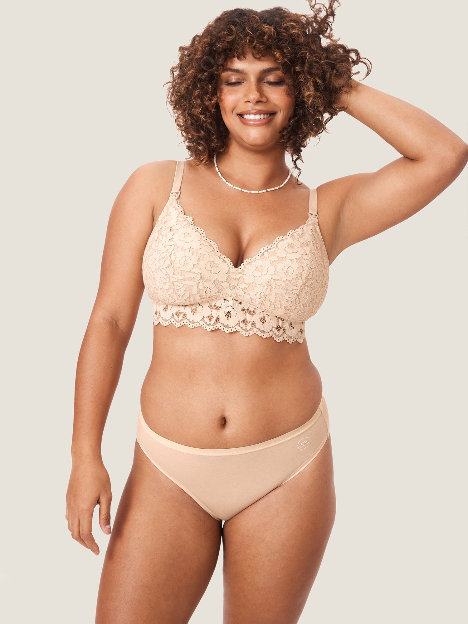 Voedingsbeha van kant met extra steun – voedingsbralette zonder beugel