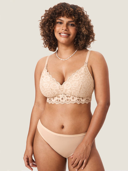 Voedingsbeha van kant met extra steun – voedingsbralette zonder beugel