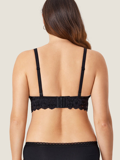 Voedingsbeha van kant met extra bedekking – bralette met diepe V-hals