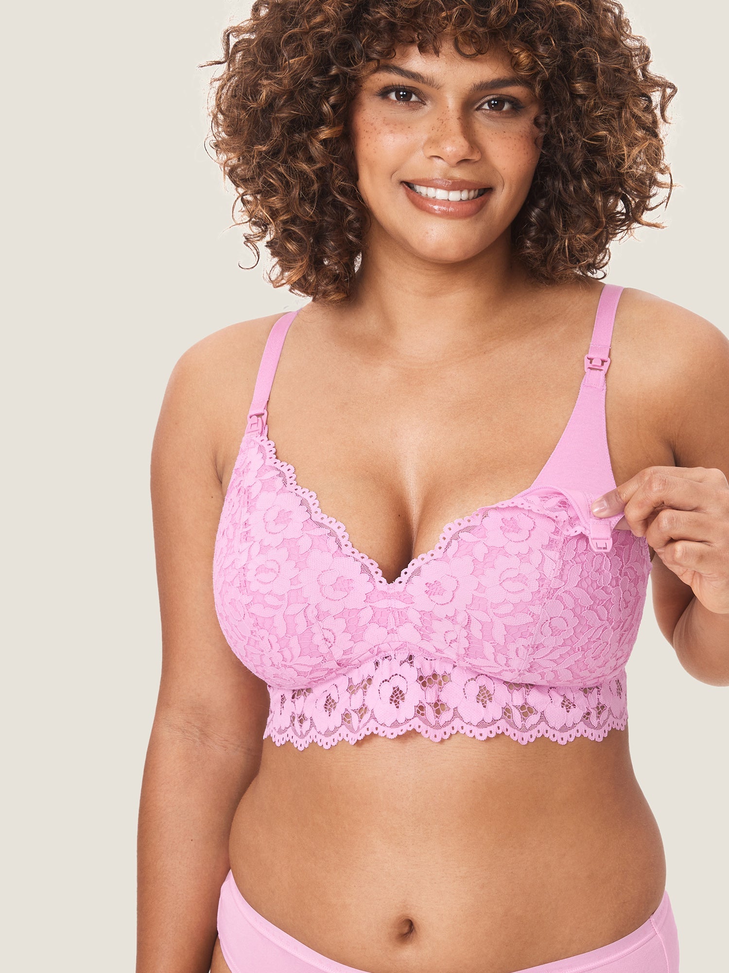 Voedingsbralette van kant met extra steun – voedings-bh zonder beugel