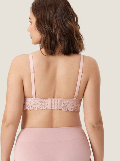 Voedingsbeha van kant met extra bedekking – bralette met diepe V-hals