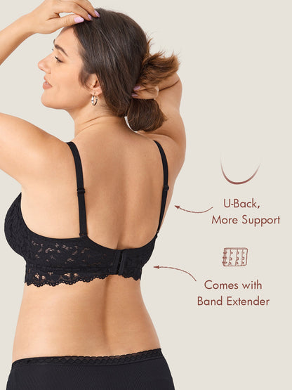 Voedingsbeha van kant met extra steun – voedingsbralette zonder beugel