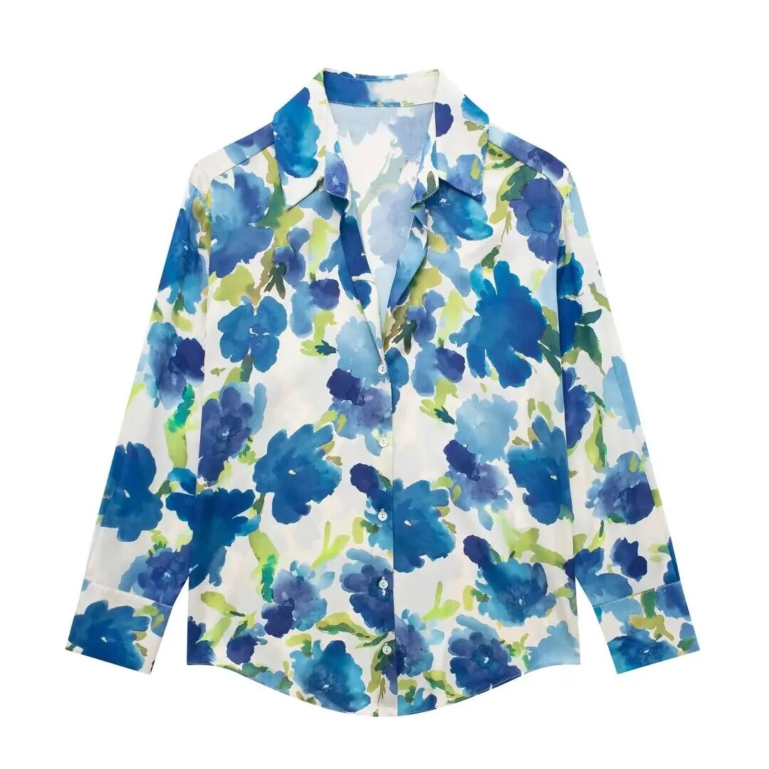 Chic Bedrukte Blouse voor Vrouwen