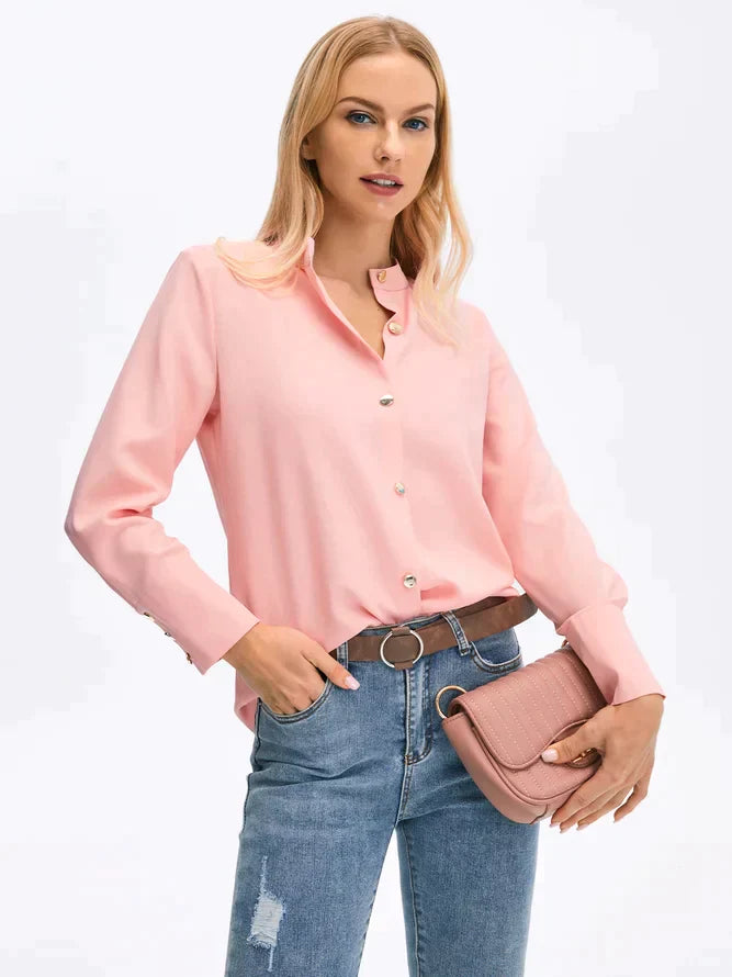 Geknoopte blouse met lange mouwen