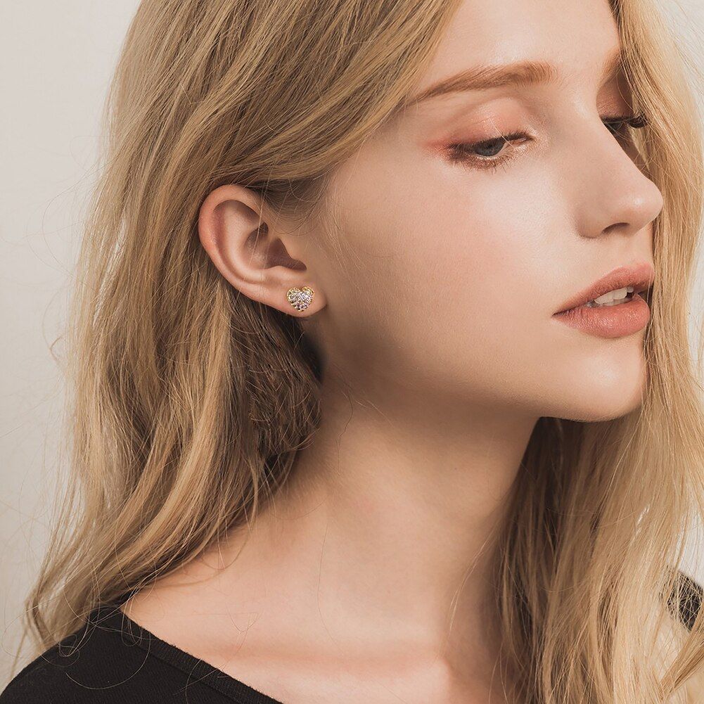 Fonkelende hart oorbellen