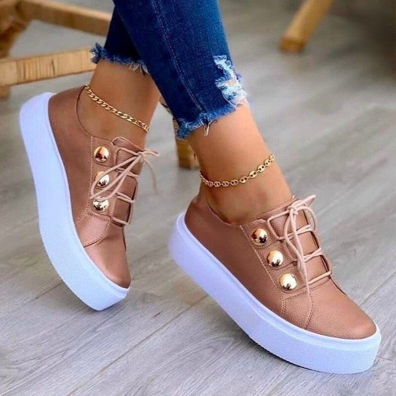 Elegante en kleurrijke sneakers voor dames - 100% leer