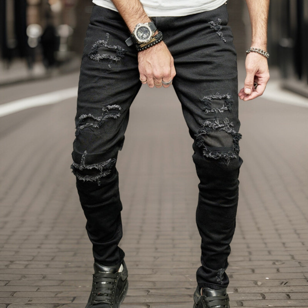 Remington™ Stijlvolle stretchbroek met gescheurde randen