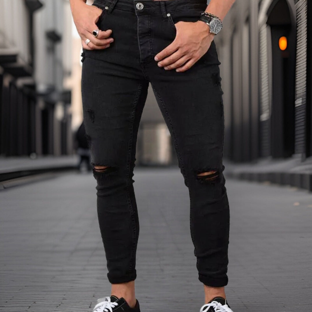 Colby™ - Modieuze denim broek met baleinen