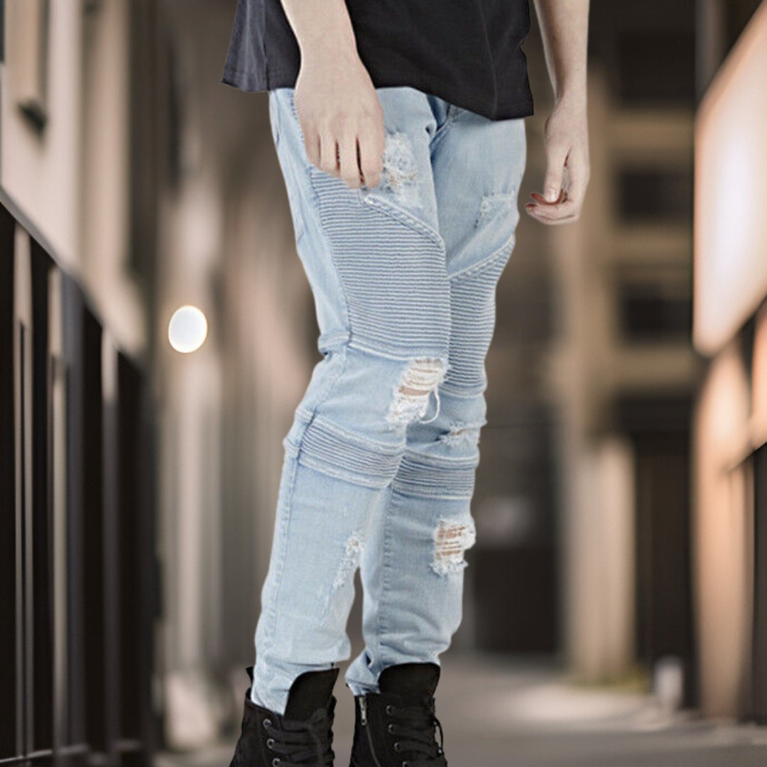 Remy™ | Stijlvolle denim broek met baleinen
