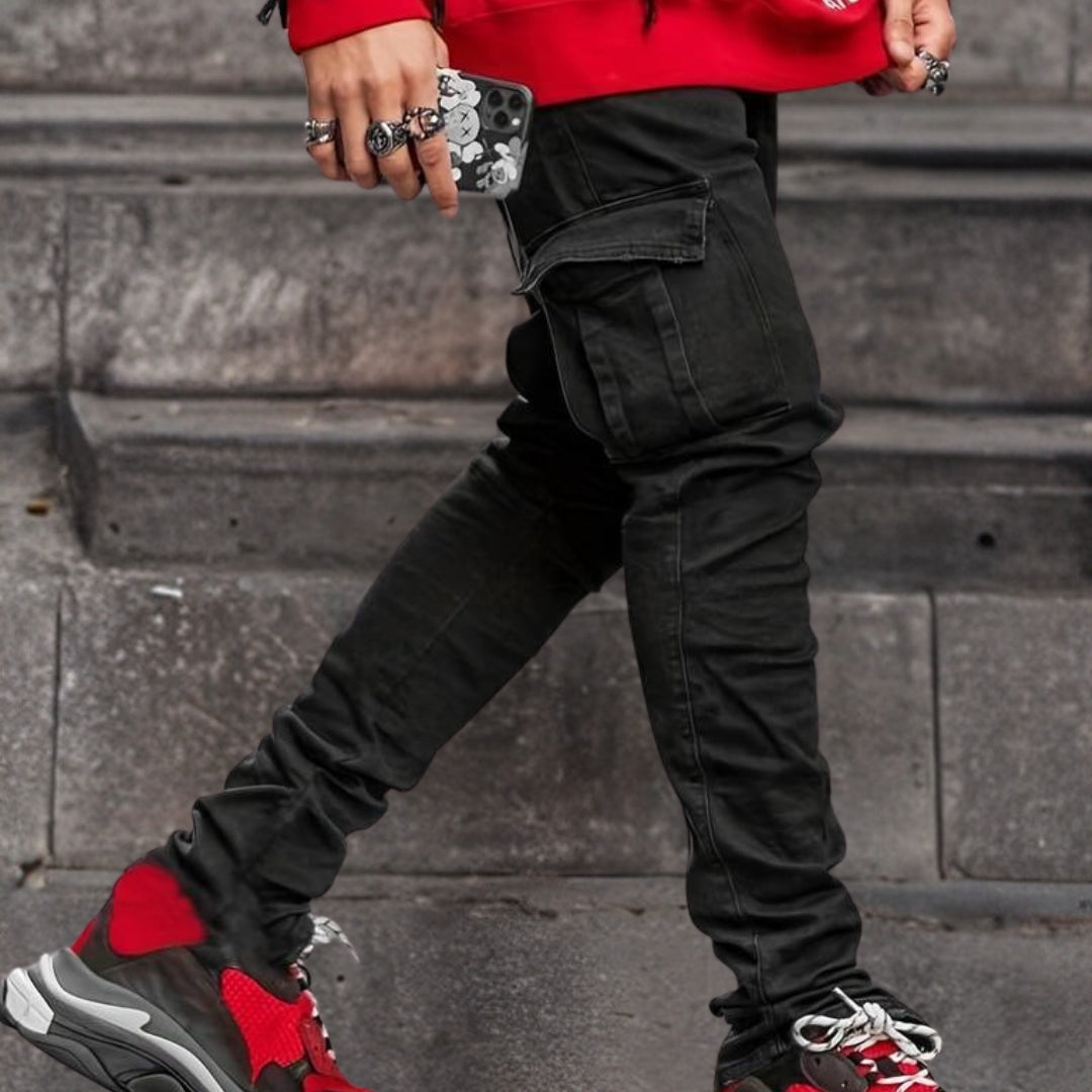 Ludwig™ Stijlvolle cargo broek in denim